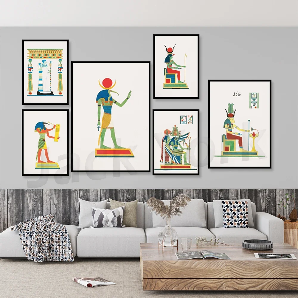 Nephtys ,Nut,Osiris,Path,Ra,Sekhmet,Seshat,Taweret ,Horus poster, Egyptian gods, Egypt art, Living room decoration, gift, - Image 4