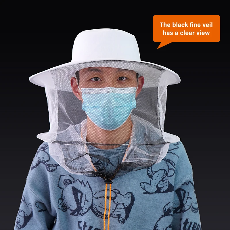 BeeKeeping Professional Beekeeper Hat With Brim Face Thickening Sunscreen Half-Length Special Protection Beekeeper