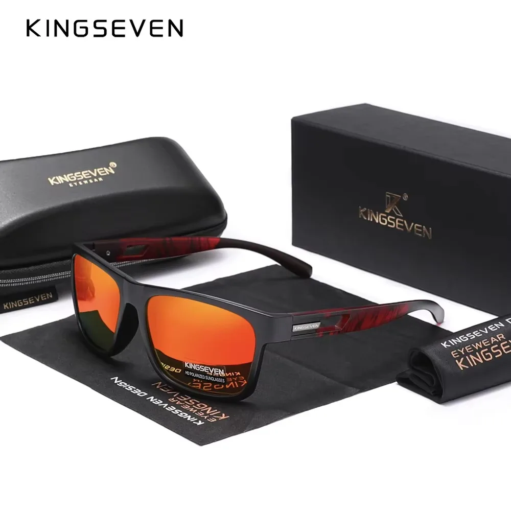 KINGSEVEN Trendy Zebra Pattern Sunglasses Men Polarized UV400 Sunscreen Glasses Women Fashion Causal Outdoor Vacation Eyewear