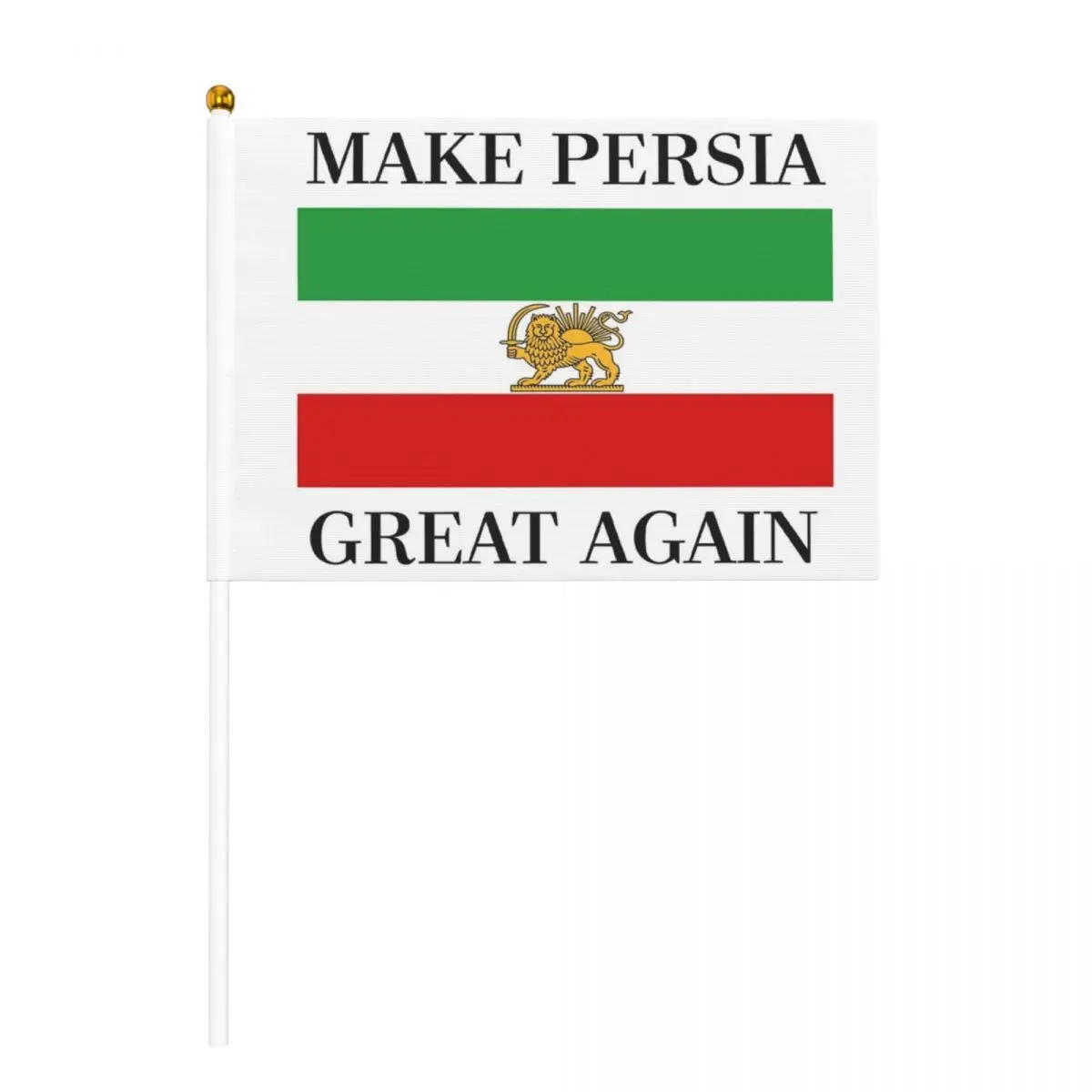 10 Pack 5.5x8.3 Inch Make Iran Great Again MIGA Flags on Stick Handheld Flags Design for Outside Decorations