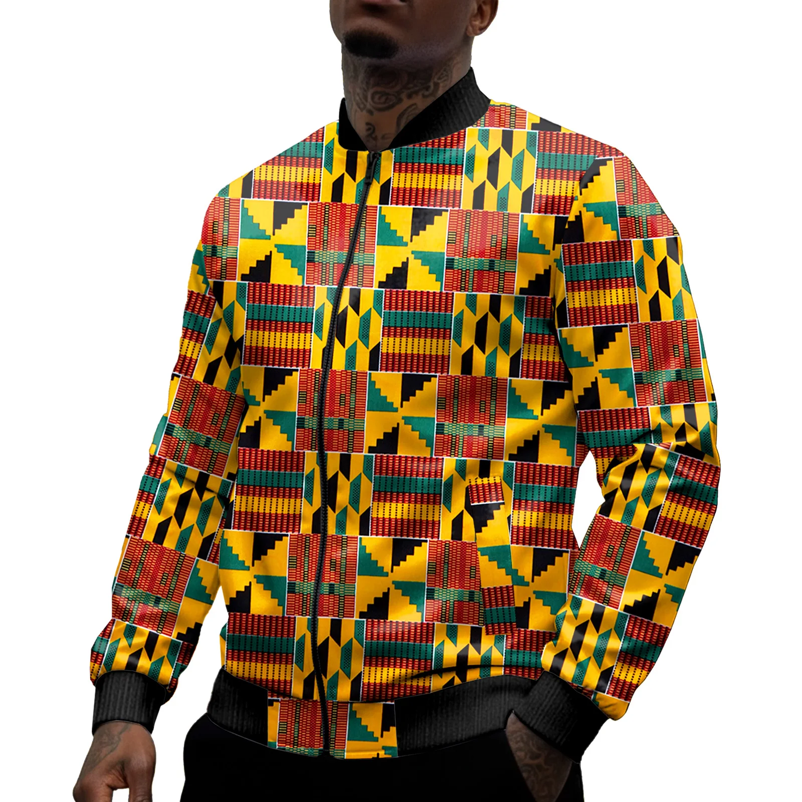 

SEA & ALP африканские пальто для мужчин Dashiki Kente куртка с принтом Анкара наряд одежда модная повседневная одежда