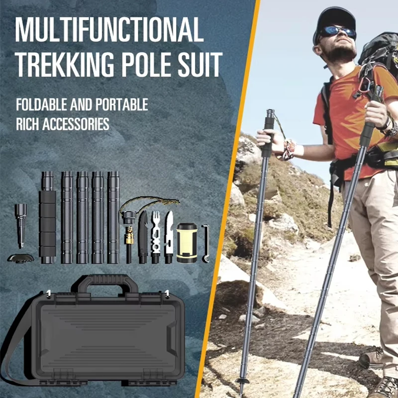 

Factory Wholesale Walking Sticks For Trekking And Hiking With Convenient Camping Light Feature