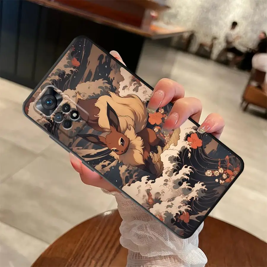 Casing untuk Xiaomi Redmi Note 10 9 8 Pro 10S 12S 9S 11S 11 13 12 Pro Plus Penutup Belakang Ponsel Lembut Anime Pokemon Lucu