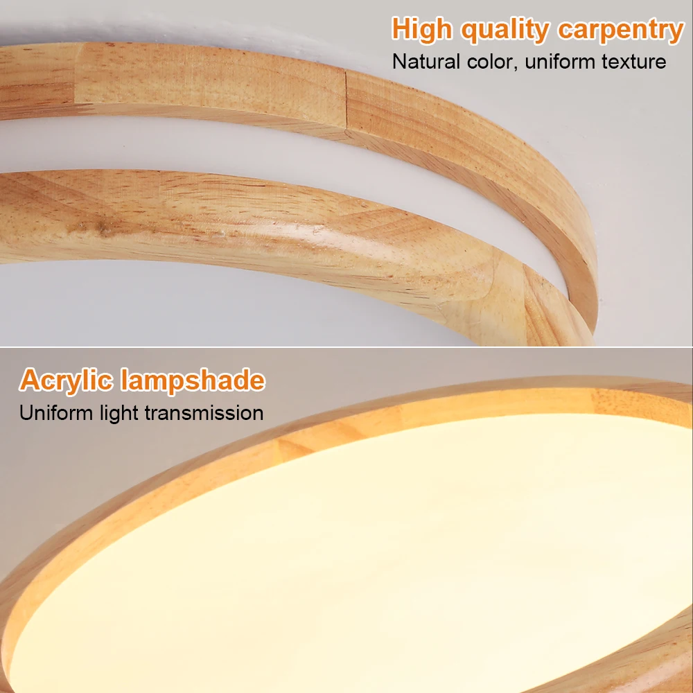 Imagem -04 - Modern Wooden Led Teto Lâmpada Simples Lustre Minimalista Pendant Light Quarto Living Sala de Jantar Bathroom Fixture 30w