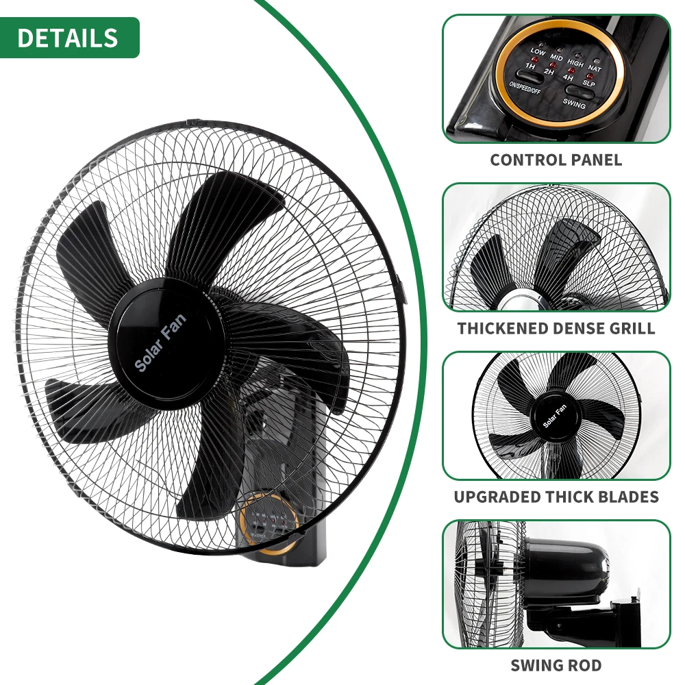 SNTOOM Solar Plastic Wall Fan 220V/380V Ventilation Fan