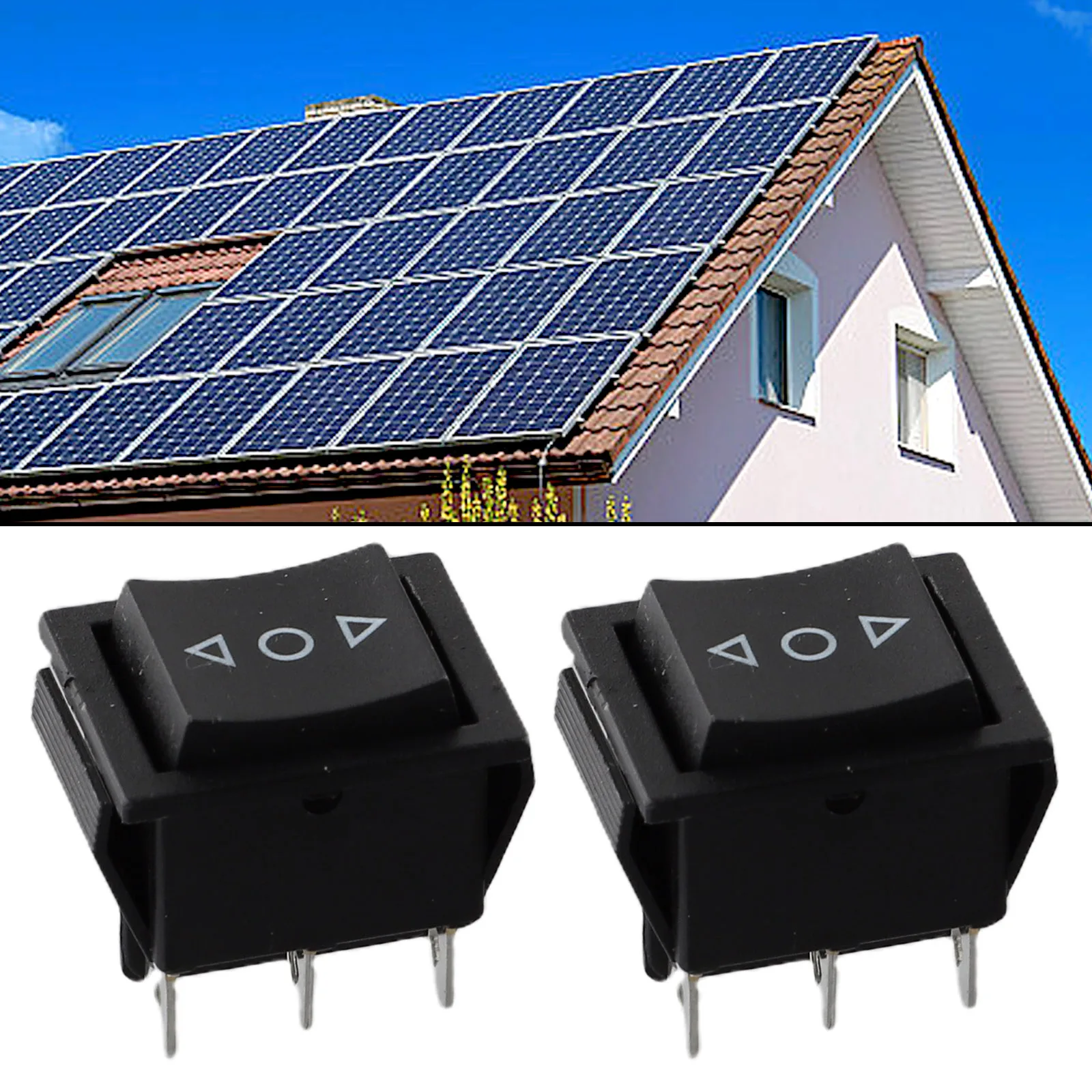 2pcs 6 PIN DPDT Double Pole Double Throw 20 Amp Momentary Rocker Switch 16A 250V AC/ 20A 125V AC Electrical Equipment