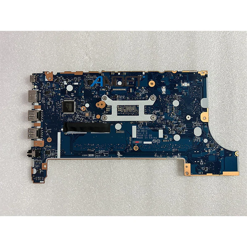 For Lenovo ThinkPad E490 E590 Laptop Motherboard NM-B911 I5-8265U FE490/FE590/FE480 100% test work 5B20V81654 02DL799