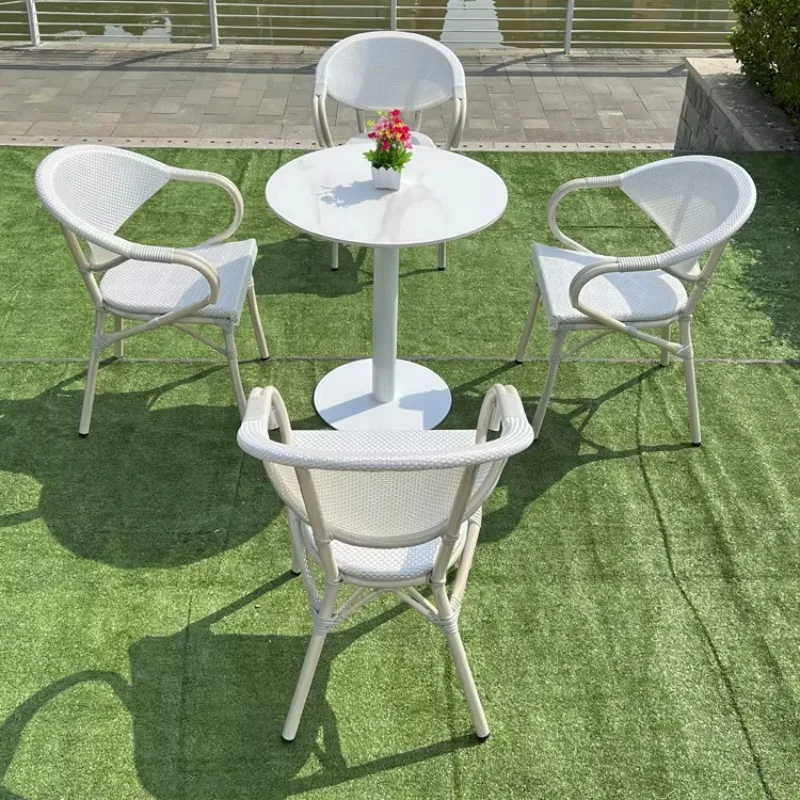 

Мебель из ротанга для патио, алюминиевый полиэтиленовый стул из ротанга и стол, уличный плетеный высококачественный садовый стул и стол, muebles