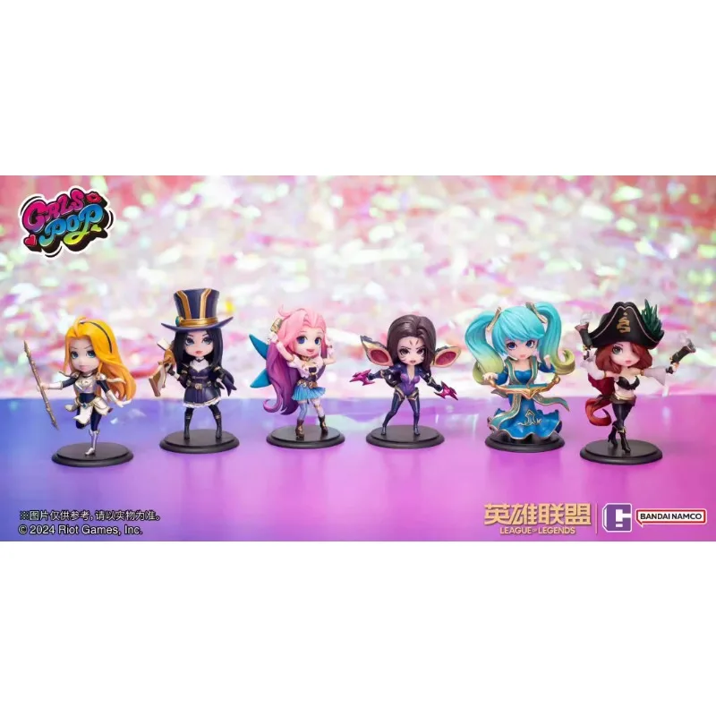 Bandai CALS POP LOL League of Legends Miss Fortune Seraphine Caitlyn Kiramman Q Version Action Figures Model Toys Surprise Gift