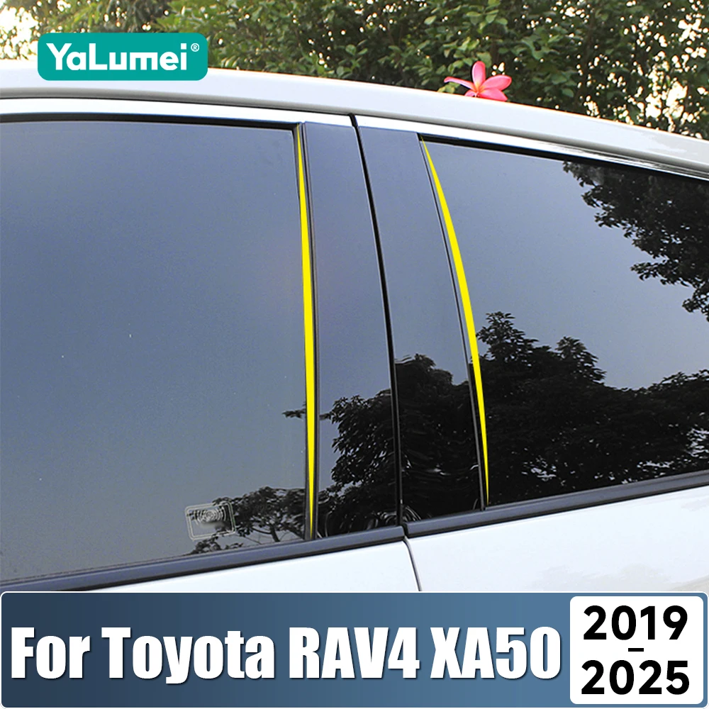 Für Toyota RAV4 XA50 2019 2020 2021 2022 2023 2024 2025 Hybrid Auto Tür Fenster B/C säule Post Trim Abdeckung PC Aufkleber Zubehör
