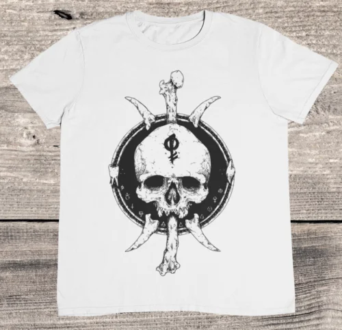 Pagan Ritual Skull T shirt - Witchcraft - 100% Premium Cotton