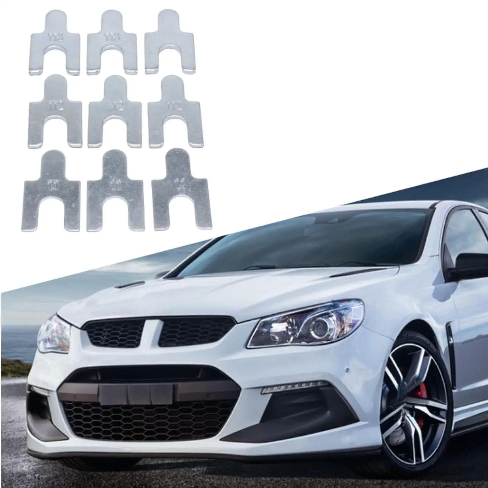 

9 шт., аксессуары для выравнивающих прокладок, регулируемые прокладки, комплект металлических прокладок для Torana LH LX U, регулировочные детали корпуса, выравнивание развала