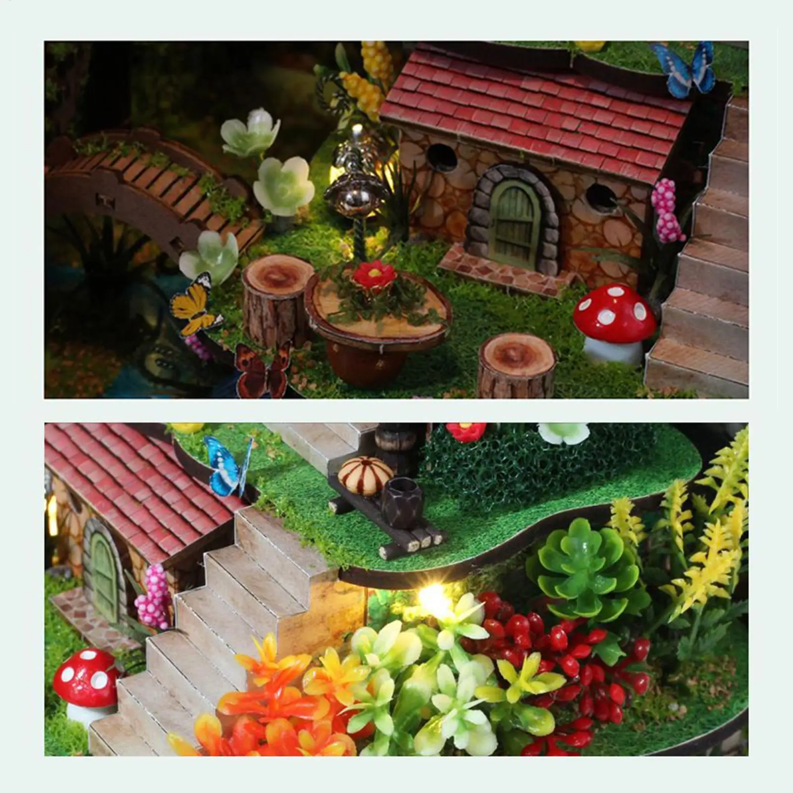 Book Nook Kit Handmade Fairy House Building Kit Creative Tabletop Decor For Adults Teens Home Bookshelf Display Bedroom Holiday
