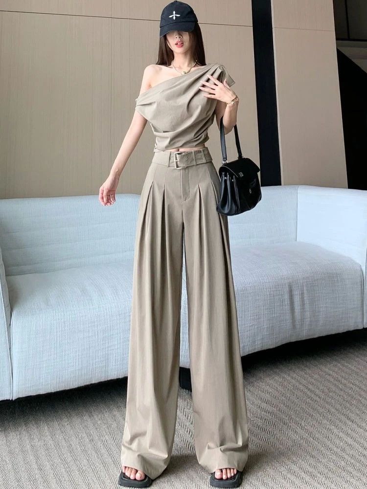 

Лето 202, женские брюки, рекламная одежда, новинка в одинаковых группе, трендовая одежда, дешевые полные женские брюки, комплект из двух предметов