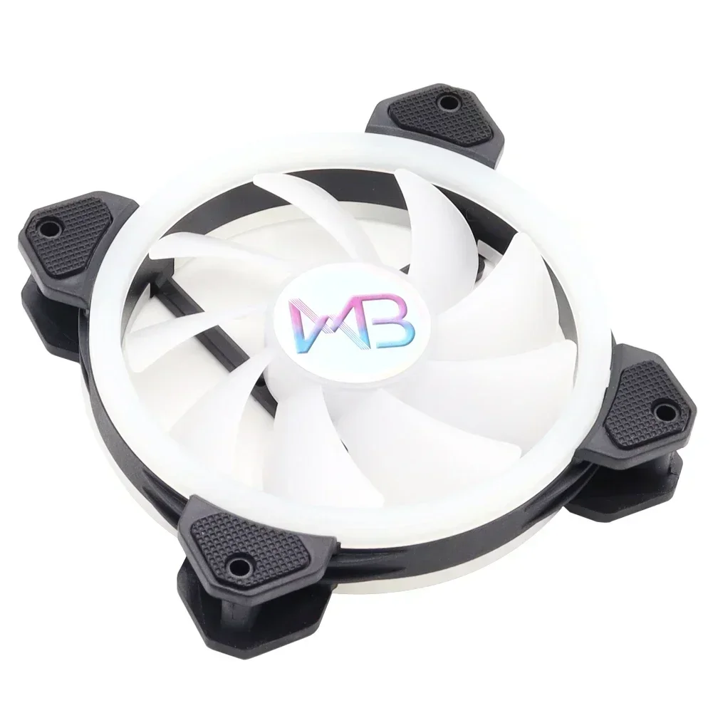 Wovibo-Fãs RGB caso para Computador, Aura Sync, Mute Cooler, 6Pin Cooling, Ventilador 12 centímetros, Motherboard sincronizado Aura Sync, 120 milímetros