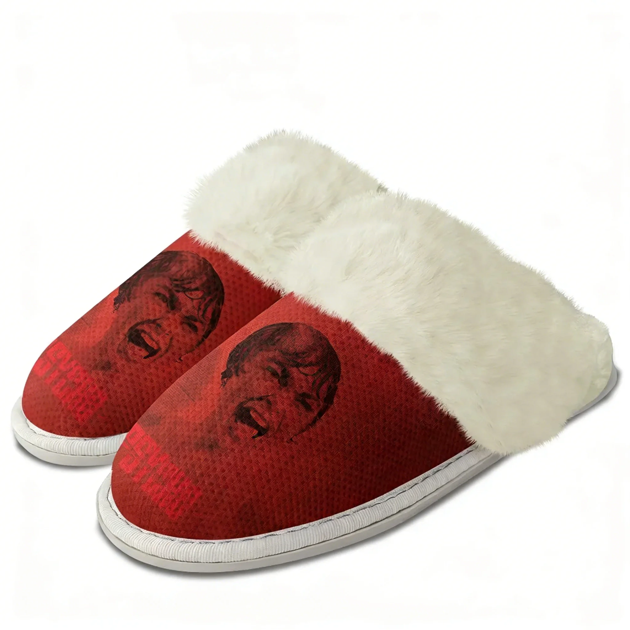 

Теплые домашние тапочки Psycho Plush Edge для мужчин и женщин, повседневные, для спальни, из хлопка, персонализированные, легкие, на заказ