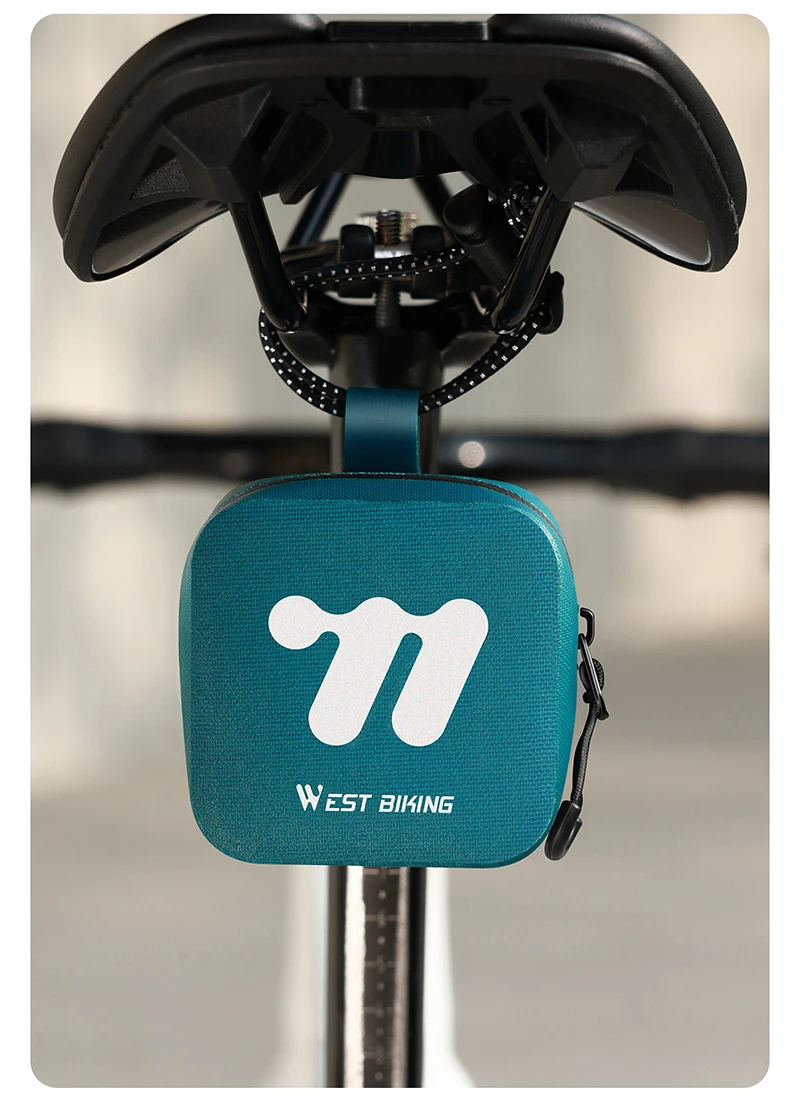 WEST BIKING Mini-Satteltasche, wasserdichte TPU-Fahrradtasche für Fahrrad, zum Aufhängen unter dem Sitz, leichtes Fahrradzubehör – Detail 16