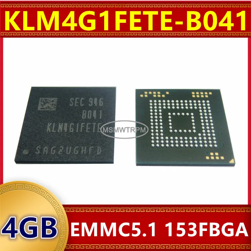 메모리 칩 IC S40FC004C1B1C EMMC04G-M627 KLM4G1FETE-B041 4GB EMMC5.1 153FBGA 집적 회로 새로운 원본 재고 있음