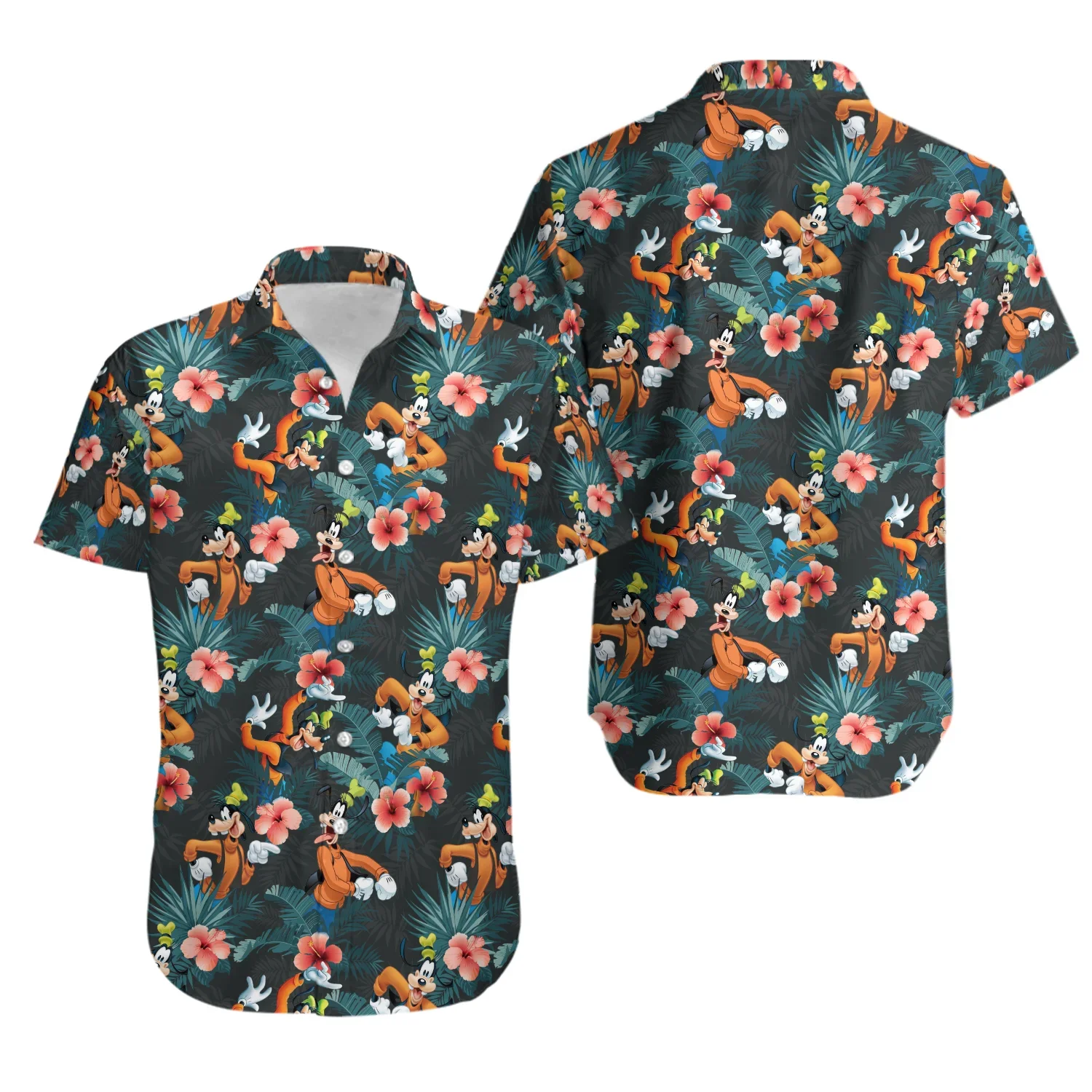 

Disney Goofy Hawaiian Shirt Men Summer New Disney Hawaiian Shirt Fashion Casual Tops Vintage Shirts