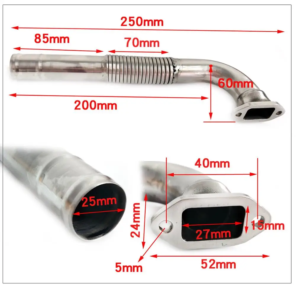 1PCS Exhaust Pipe for DLE111 Gasoline Engine Fixed Wing RC Airplane