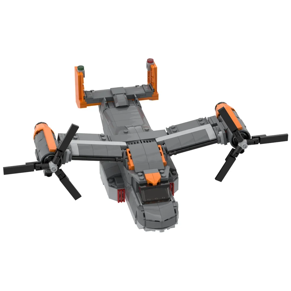 Gobricks moc colegas aeronaves V-22 helicópteros tijolos modelo aeronave sino boeing V-22 osprey blocos de construção brinquedos crianças presente