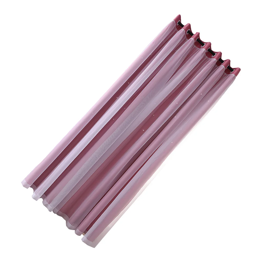 1 Uds. Cortina opaca elegante con bloqueo de luz solar para sala de estar dormitorio decoración moderna del hogar rosa 200x100cm