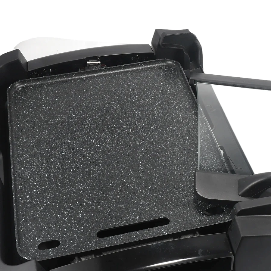 Griglia elettrica reversibile da 1800 W - BBQ e piastra senza fumo 2 in 1, griglia portatile per interni/esterni con doppi piastre antiaderenti