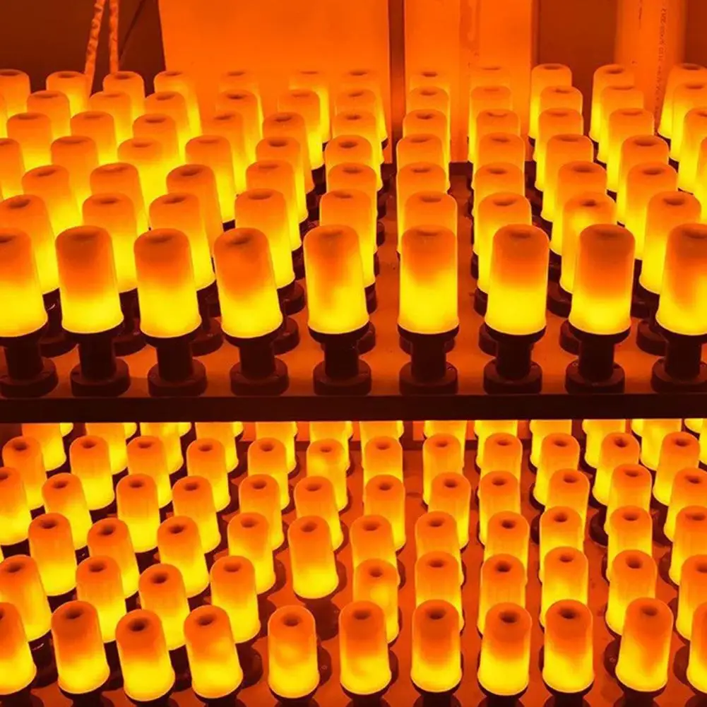 LED لهب تأثير الضوء لمبة الخفقان النار محاكاة حديقة ديكور المنزل الإضاءة في الهواء الطلق هالوين عيد الميلاد إضاءة زينة