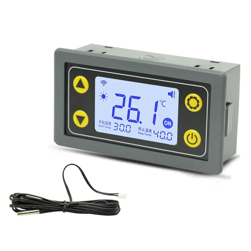 SA10 Thermostat Temperature Controller Digital Display Thermostat High Low Temperature Alarm Durable Easy Install Easy To Use