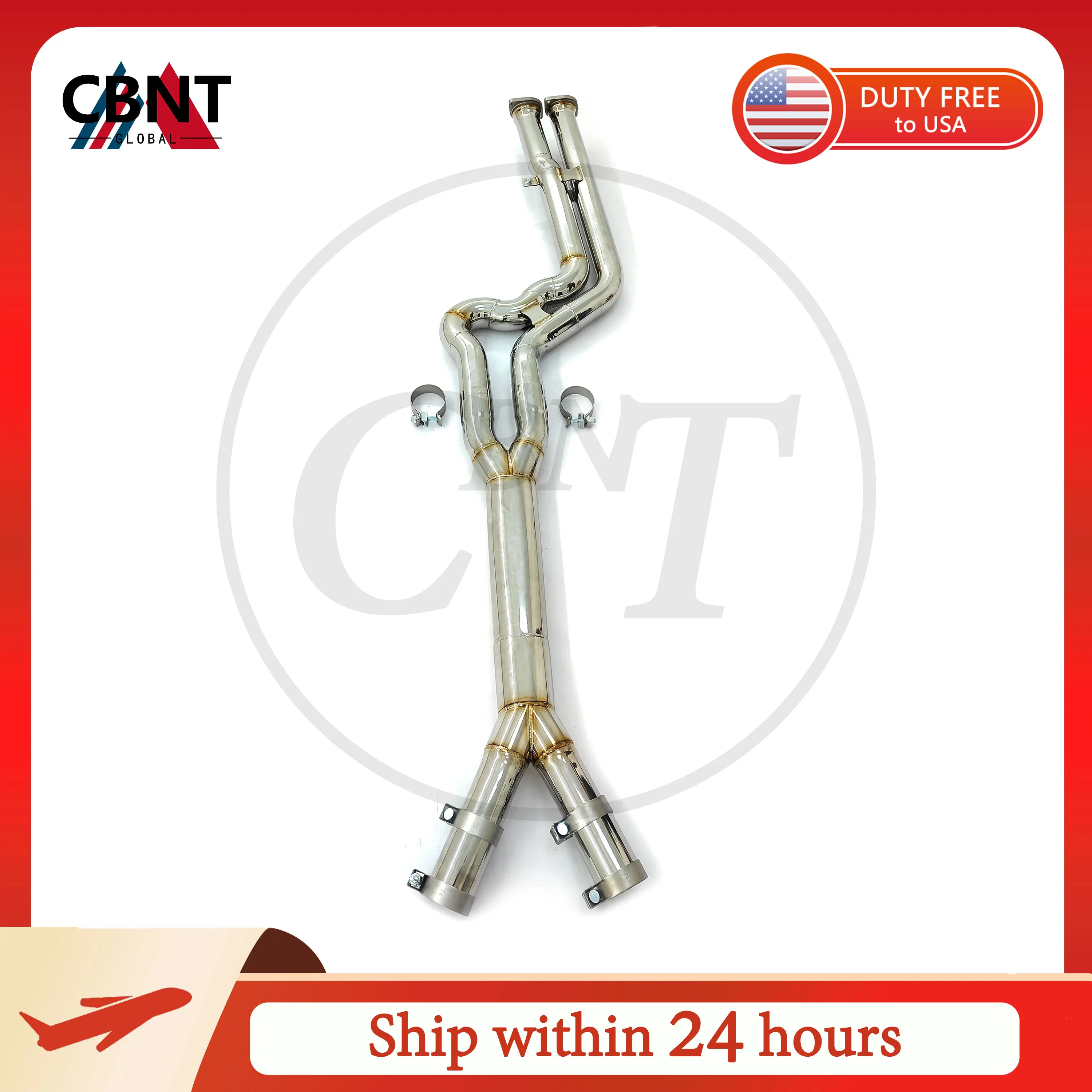 

CBNT New Design Equal Length Exhaust Middle-Pipe for BMW X3M F97 X4M F98 S58 3.0T High Quality SS304 Exhaust-pipe Mid Pipe