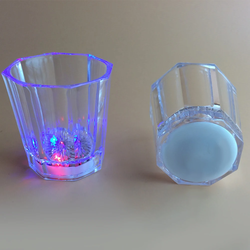 

14 Pcs LED Rainbow Beer Cups Luminous Water Induction Glass Flashing Light Up for Parties Bars Weddin Camping
