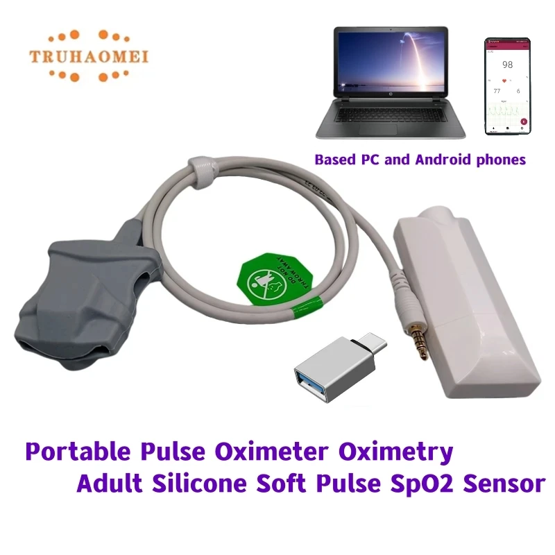 Portable Pulse Oximeter Oximetry Pulse SpO2 Sensor Adult Child Neonate Veterinary Animal Types Pulse Rate SPO2 Probe