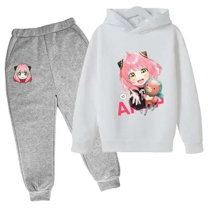 Anime Spy X Family Hoodie Girls Kawaii Forger Anya Casual Japanese Manga Kids Graphic Sweatshirt Cartoon Top Unisex Boys Clothes