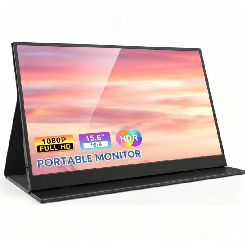 15.6-Inch Portable Touch Monitor Non-touch Optional 1080P HDR 16:9 For XBox PS4 / 5 Switch Cell Phone PC Loptop Extensio