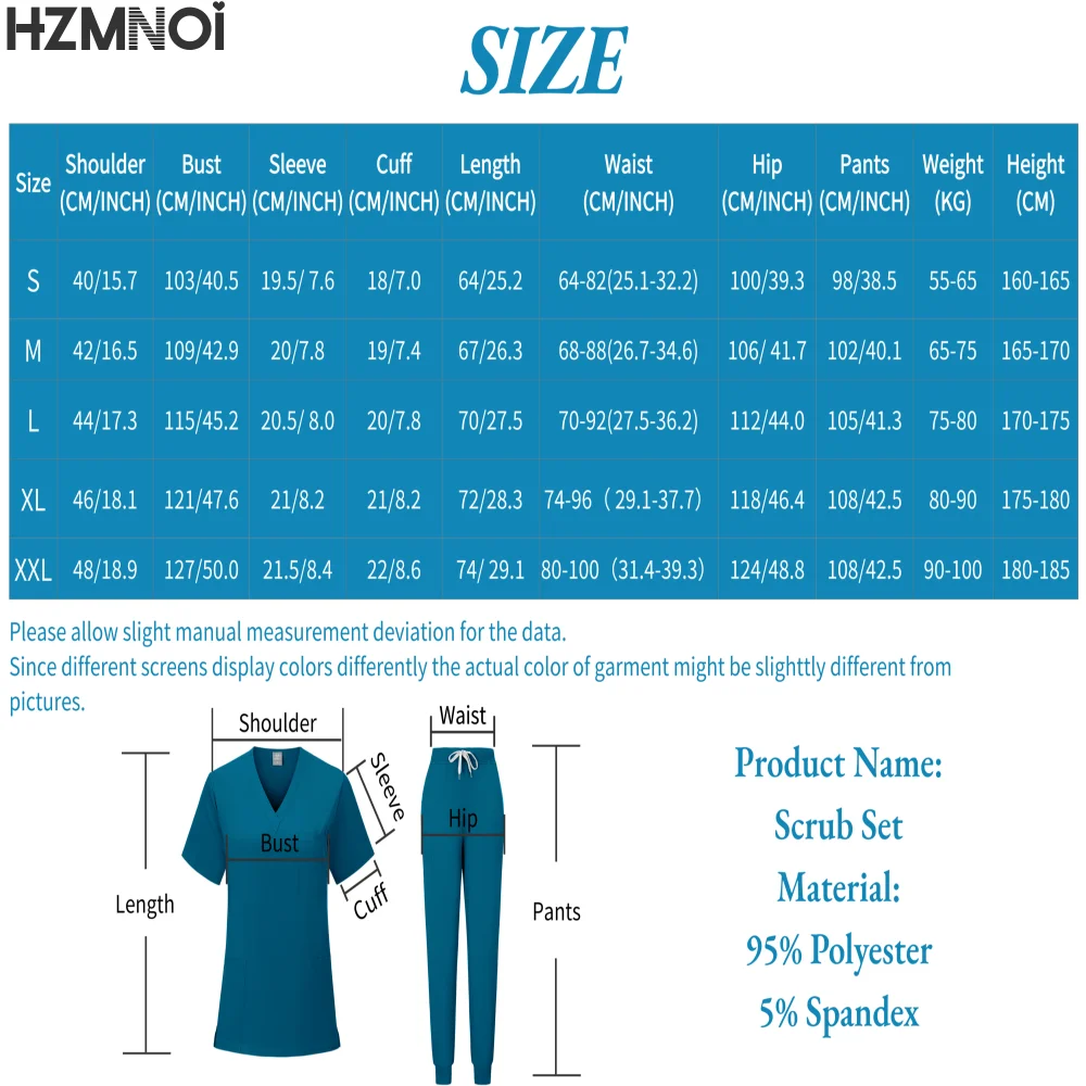 Uniformes de gommage d'hôpital extensible infirmière médicale gommages ensembles d'uniformes haut à manches courtes + pantalon pharmacie toilettage pour animaux de compagnie articles de soins infirmiers