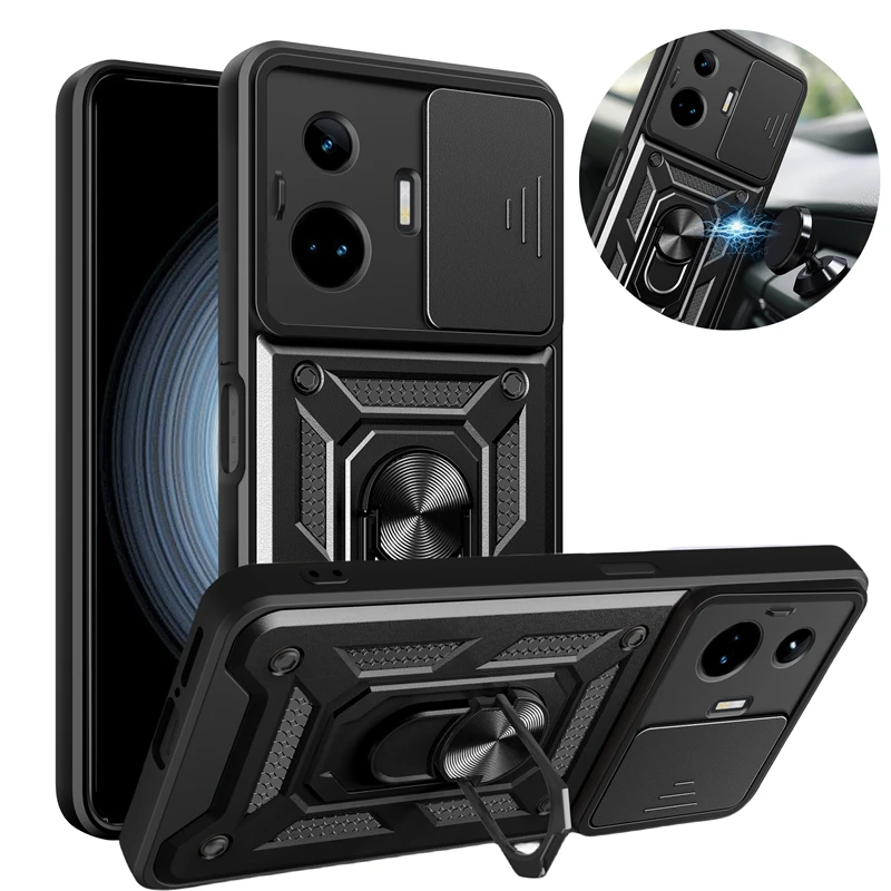 For Realme GT3 Case Slide Camera Armor Phone Case For RealmeGT3 5G 6.74