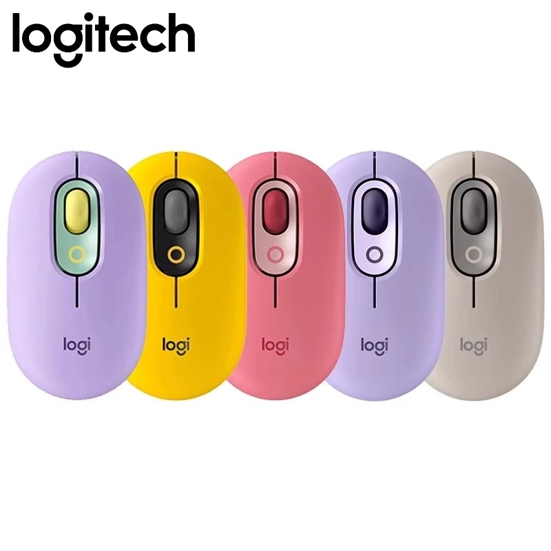 

Беспроводная Bluetooth-мышь Logitech POPMOUSE, модная серия, офисная маленькая стрелка, компактная, тонкая, портативная и удобная