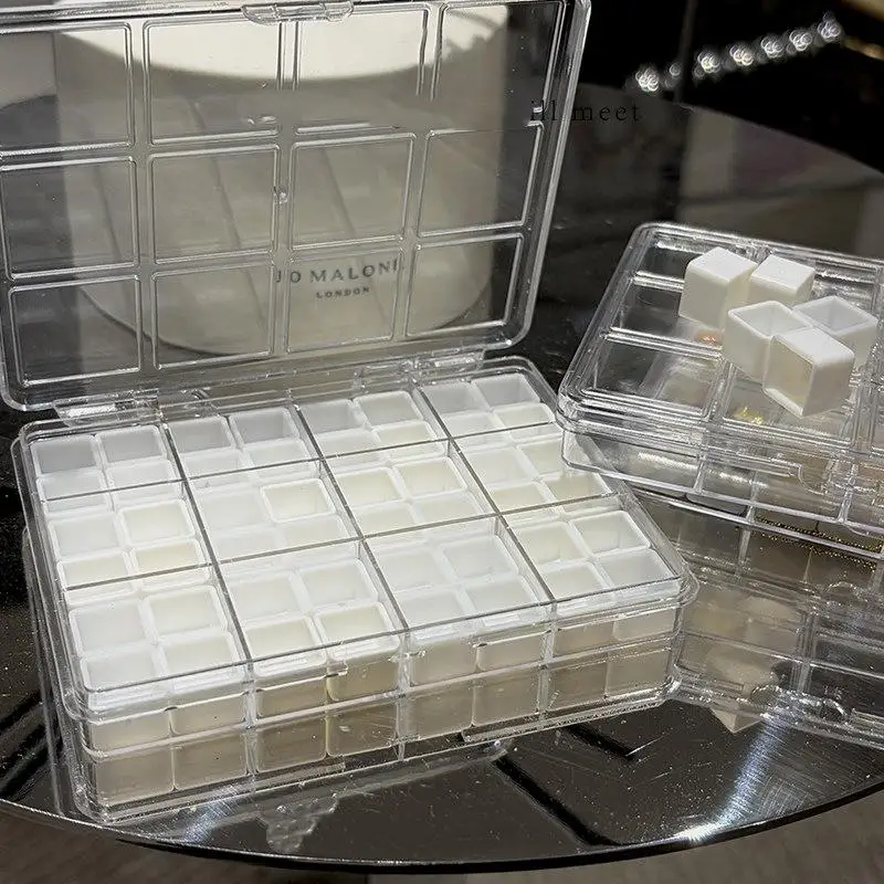 SUSU 48Grids Nail Accessories Storage Box Mini Compartment Transparent Jewelry Earring Storage Box Display Organizer Container