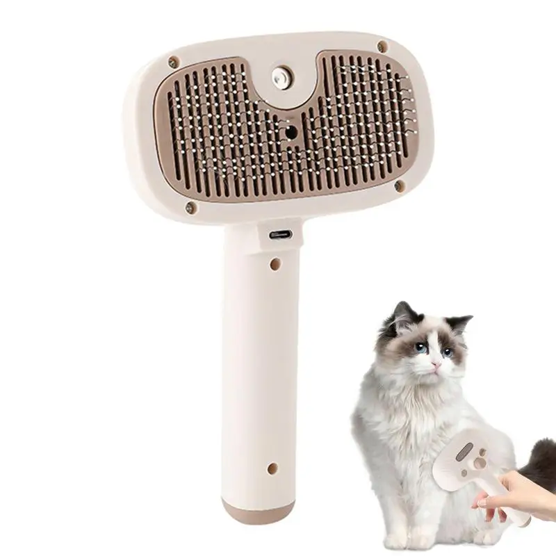 Cat Steam Brush Comb Dog Combs For Grooming Cat Knot Hair Water Spray Brush Massage Body Relieve Fatigue Anti Flying Hair