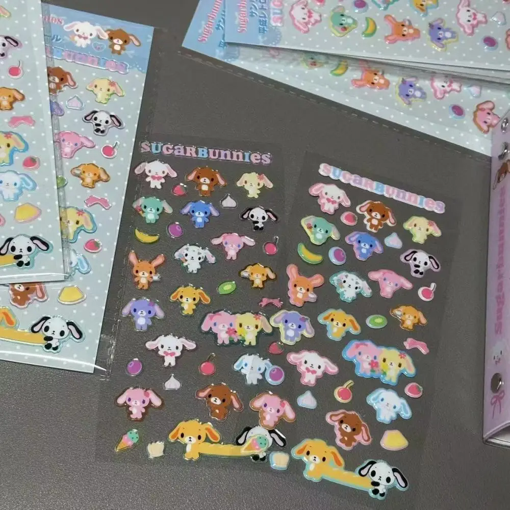 جديد الكرتون الفاكهة Sugarbunnies ملصقات PVC Shirousa Kurousa ملصقات الإغاثة سطح المكتب كتيب دفتر الديكور هدايا العيد