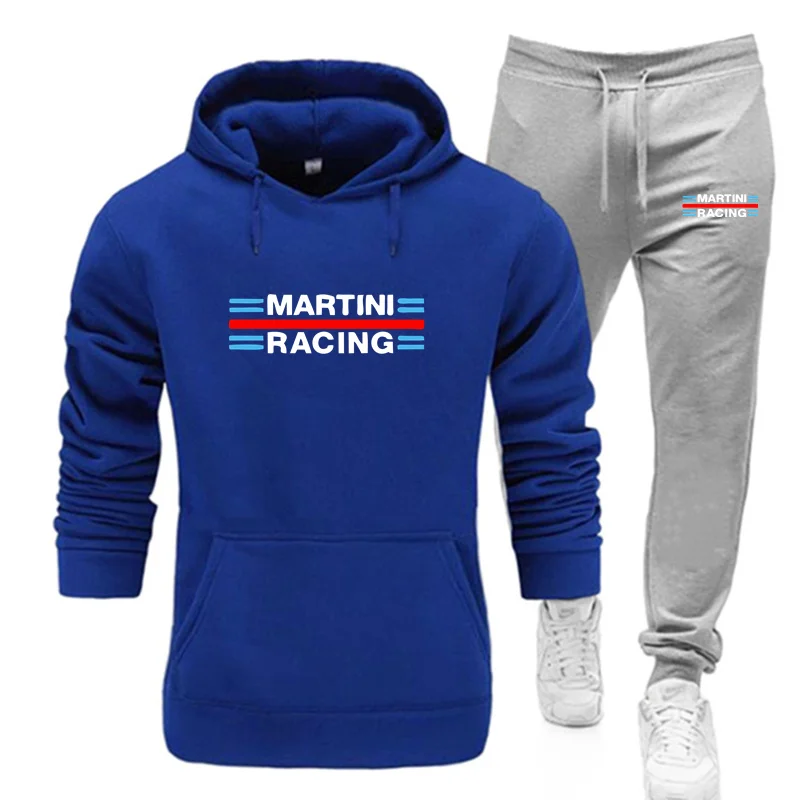 2026 new Martini Racing Hoodie Suit Men's Fashion Hoodie Brand Pants Casual Jogging Suit Sports Wear Sweatshirt Autumn Winter