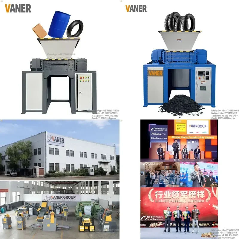 Cardboard Coconut Husk Wood Plastic Tire Grass Fabric Tree Paper Textile Organic Waste Rubber Carton Box Cloth Shredder