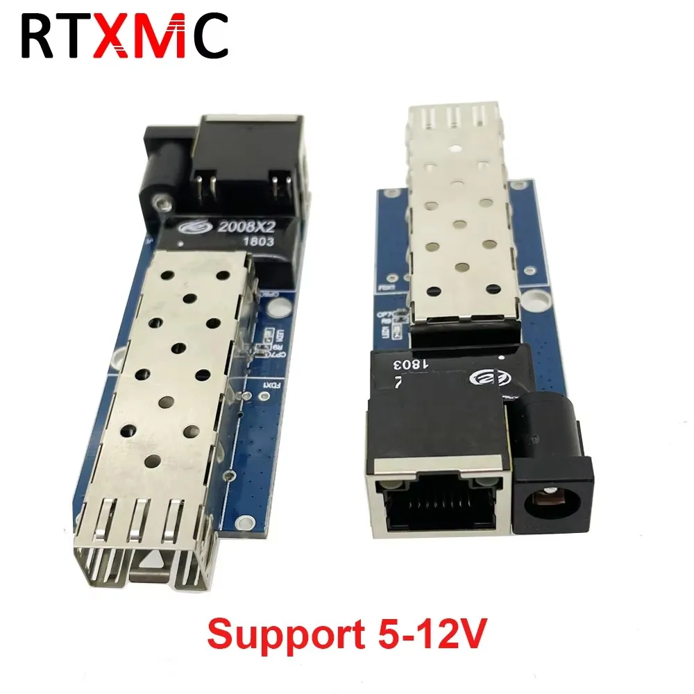 2個入り-ミニ-155m-125g-sfp光ファイバーポート-rj45-ギガビットメディアコンバーター-10-100-1000m-イーサネットトランシーバー-光ファイバー-スイッチ