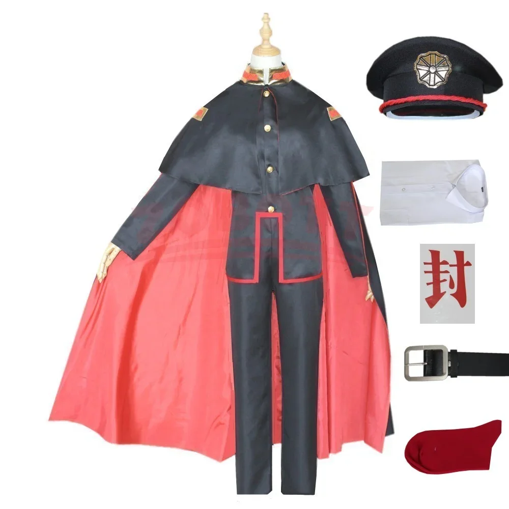 Anime Toilet Bound Hanako Kun Cosplay Yugi Amane Kostüm Komplettset Umhang Hose Uniform Anzug Halloween Party Outfits mit Hut