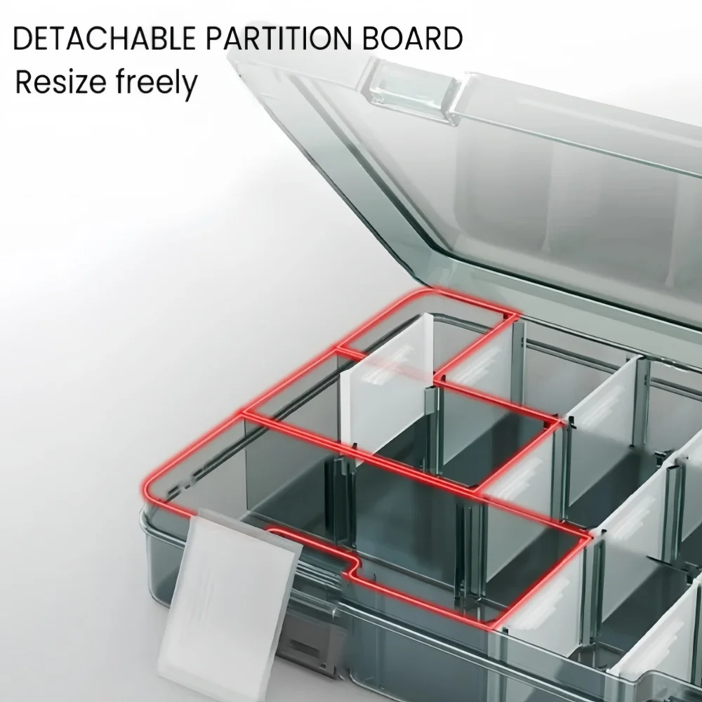 9-24 Grids Adjustable Organizer Storage Container Compartment Plastic Storage Box Component Screw Holder Case Display Container