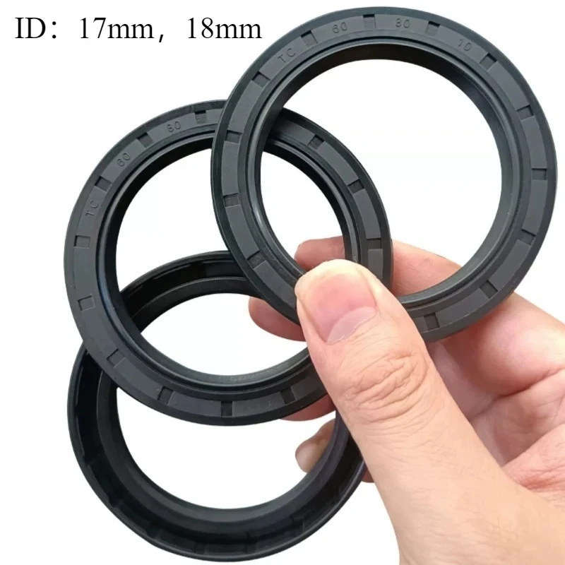 TC-Type NBR Rotary Shaft Oil Seals with Metal Case and Garter Spring – Size Range 17x24x5, 17x24x6, 17x24x7, 17x24x8, 17x25x4