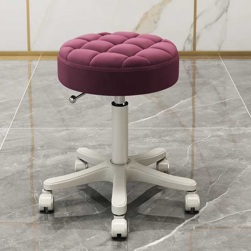 Modern Round Stool, Lifting Swivel Chair with Wheels for Barber Shops Offices, Versatile Home Furniture, Functional Swivel Chair