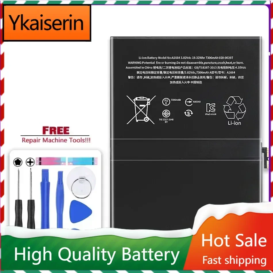 7306mAh High Quality Replacement Battery for Apple IPad Pro 9.7 Pro97 A1673 A1674 A1675 Bateria Batteries + Free Tools Warranty