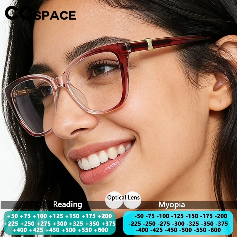 

Женские очки для чтения CCspace: дизайнерская оправа класса люкс, модные очки по рецепту, оптические линзы