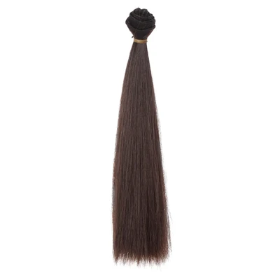 1 stücke Haar Refires Bjd Haar 25 cm * 100 CM Schwarz Rosa Braun Khaki Weiß Grau Farbe lange Gerade Perücke Haar für 1/3 1/4 BJD Diy